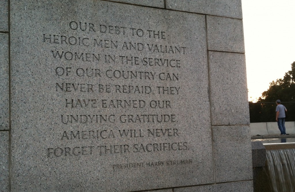 Our debt . . . their sacrifice.